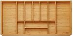 SOTECH ORGA-BOX 3 Bambus Besteckeinsatz F&uuml;r 100er Schublade 473x897x56 mm 11 F&auml;cher