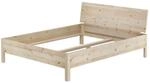 Erst-Holz Ehebett Massivholzbett Holzbett Zirbenbett Unbehandelt 160 x 200 cm...