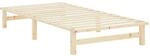 Homestyle4u Holzbett Jugendbett 100x200 Palettenbett mit Lattenrost 2...