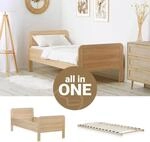 Homestyle4u Komfortbett 90x200 mit Lattenrost in Braun 2653