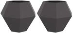 vidaXL Pflanzk&uuml;bel 2 Stk Schwarz 100 x 100 x 80 cm Stahl 884025