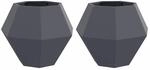 vidaXL Pflanzk&uuml;bel 2 Stk Anthrazit 75 x 75 x 60 cm Stahl 884043