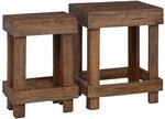 vidaXL Pflanzenst&auml;nder 2-Tlg Braun 70 x 11 x 27 cm Mahagoni Holz 42012383