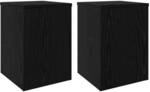 vidaXL Pflanzenst&auml;nder 2 Stk Schwarz Eichen-Optik 25 x 25 x 35 cm 869230