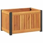 vidaXL Pflanzk&uuml;bel 45x30x27,5 cm Massivholz Akazie und Stahl 367613