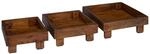 vidaXL Pflanzenst&auml;nder 3-Tlg Braun Mahagoni Holz 42012382