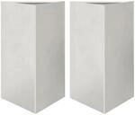 vidaXL Pflanzk&uuml;bel 2 Stk Dreieckig 50x43x75 cm Edelstahl 851180