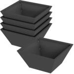 vidaXL Garten-Pflanzgef&auml;&szlig; 5 Stk Schwarz 35 x 35 x 15 cm 873797