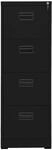 vidaXL Aktenschrank Schwarz 46x62x133 cm Stahl