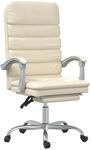 vidaXL B&uuml;rostuhl mit Massagefunktion Creme Kunstleder 349730
