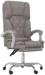 vidaXL B&uuml;rostuhl mit Massagefunktion Taupe Stoff 349683