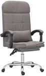 vidaXL B&uuml;rostuhl mit Massagefunktion Taupe Stoff 349703