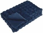 vidaXL Kunstfell Kaninchenfell Decke Marineblau 130 x 150 cm Polyester 42021825