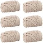vidaXL Wohndecken 6 St&uuml;ck Beige 200 x 150 cm Fleece 42016942