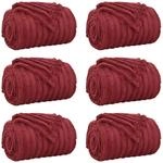 vidaXL Wohndecken 6 St&uuml;ck Bordeauxrot 150 x 130 cm Fleece 42016893