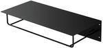 ML-Design Wandgarderobe mit Hakenleiste Kleiderstange 60x30x15 cm Schwarz