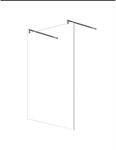 Glaszentrum Hagen 158x200cm Freistehende Dusche 2x Rundhalter