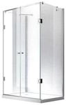 Glaszentrum Hagen 75x120x75x195cm Ares U-Duschkabine Silber