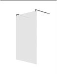 Glaszentrum Hagen 88x200cm Freistehende Dusche 2x R-Halter Satin