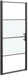 vidaXL Duscht&uuml;r 81x195 cm Halbmatt Hartglas Schwarz 151865