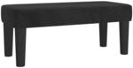 vidaXL Sitzbank Schwarz 70x30x30 cm Samt 346640