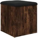 vidaXL Sitzbank mit Stauraum R&auml;uchereiche 42x42x45 cm Holzwerkstoff Modell 1