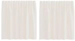 vidaXL Voile Vorh&auml;nge mit Lasche 2 Stk Creme 4102266