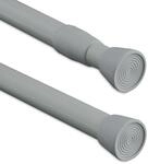 Relaxdays Teleskopstange Edelstahl Grau Verstellbar 66 cm bis 110 cm