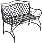 Garden Pleasure Gartenbank Porak 45,5 cm x 107,5 cm x 44 cm Schwarz