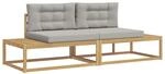 vidaXL Outdoor-Sofagarnitur Wei&szlig; 230,5 x 83 x 73 cm Polyester 3386990