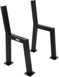 ML-Design 2 St&uuml;ck Bankbeine H-Form 47x77,5cm Schwarz Bankgestell mit R&uuml;ckenlehne