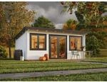 Palmako Holz-Gartenhaus Lisandra Pultdach Wei&szlig; Lackiert 550 cm x 400 cm 19,4 m&sup2;