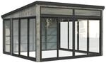 Palmako Holz-Gartenhaus Saga Slide Pultdach Tauchgrundiert 420 cm x 420 cm