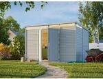 Palmako Holz-Gartenhaus Elias Pultdach Hellgrau Lackiert 330 cm x 228 cm 7,3 m&sup2;