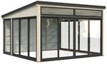 Palmako Holz-Gartenhaus Saga Slide Pultdach Tauchgrundiert 420 cm x 420 cm