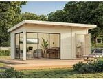 Palmako Holz-Gartenhaus Andrea Slide Plus Pultdach Unbehandelt 530 cm x 300 cm