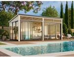 Palmako Holz-Gartenhaus Saga Slide Pultdach Unbehandelt 582 cm x 297 cm 16,2 m&sup2;