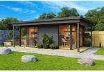 Lasita Holz-Gartenhaus Domeo 3 Loggia Flachdach Lasiert 508.8 cm x 321.9 cm