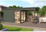 Lasita Holz-Gartenhaus Domeo 2 Flachdach Lasiert 504.4 cm x 300 cm 5,82 m&sup2;