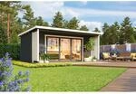 Lasita Holz-Gartenhaus Liverpool 3 Flachdach Lasiert 550 cm x 300 cm