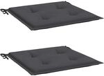 vidaXL Gartenstuhl-Kissen 2 Stk Anthrazit 40x40x3 cm Oxford-Gewebe 314002