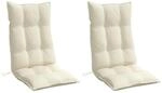 vidaXL Hochlehner-Auflagen 2 Stk Creme Oxford-Gewebe 377608