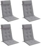 vidaXL Hochlehner-Auflagen 4 Stk Grau Oxford-Gewebe 361878