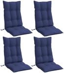 vidaXL Hochlehner-Auflagen 4 Stk Marineblau Oxford-Gewebe 377669