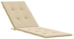 vidaXL Liegestuhl-Auflage Beige 75+105x50x4 cm 314176