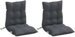 vidaXL Niedriglehner-Auflagen 2 Stk Anthrazit Oxford-Gewebe 377671
