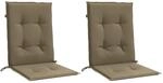 vidaXL Niedriglehner-Auflagen 2 Stk Melange Taupe 100x50x4 cm Stoff 4002469