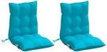 vidaXL Niedriglehner-Auflagen 2 Stk T&uuml;rkis Oxford-Gewebe 377734