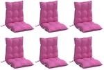 vidaXL Niedriglehner-Auflagen 6 Stk Rosa Oxford-Gewebe 377733