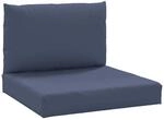 vidaXL Palettenkissen 2 Stk Marineblau Stoff 379148